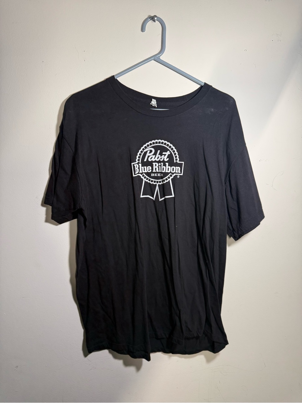 Pabst Blue Ribbon Black Logo T‑Shirt for Men